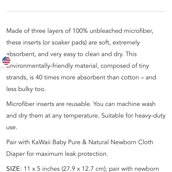 Cloth diaper inserts (20 pack) - Picture 2 of 5